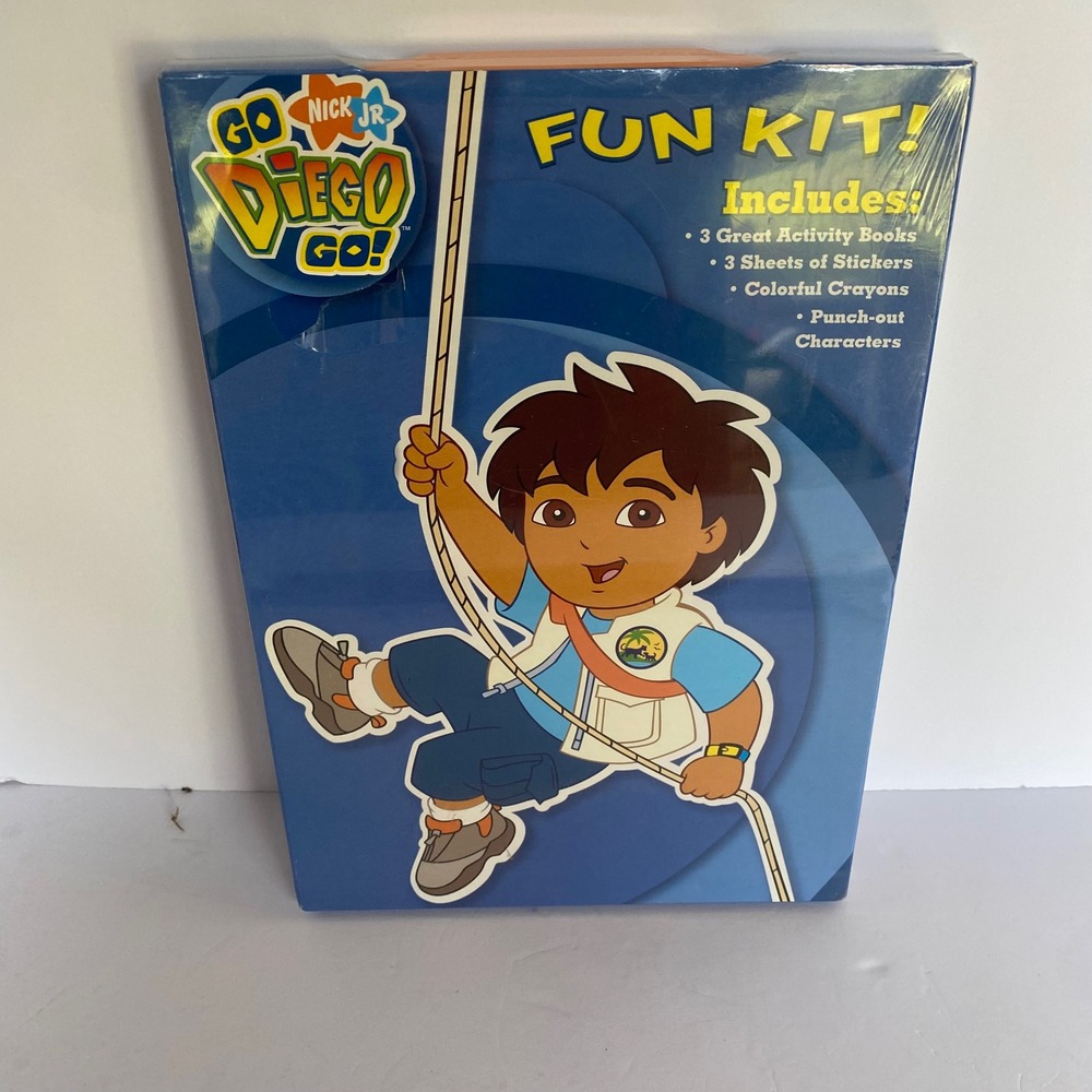 Nick Jr Go Diego Go Fun Kit Kids New Activity Books Stickers Crayons